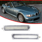 Pair Clear White LED Side Marker Lights for BMW Z3 M Coupe (1996–2002)