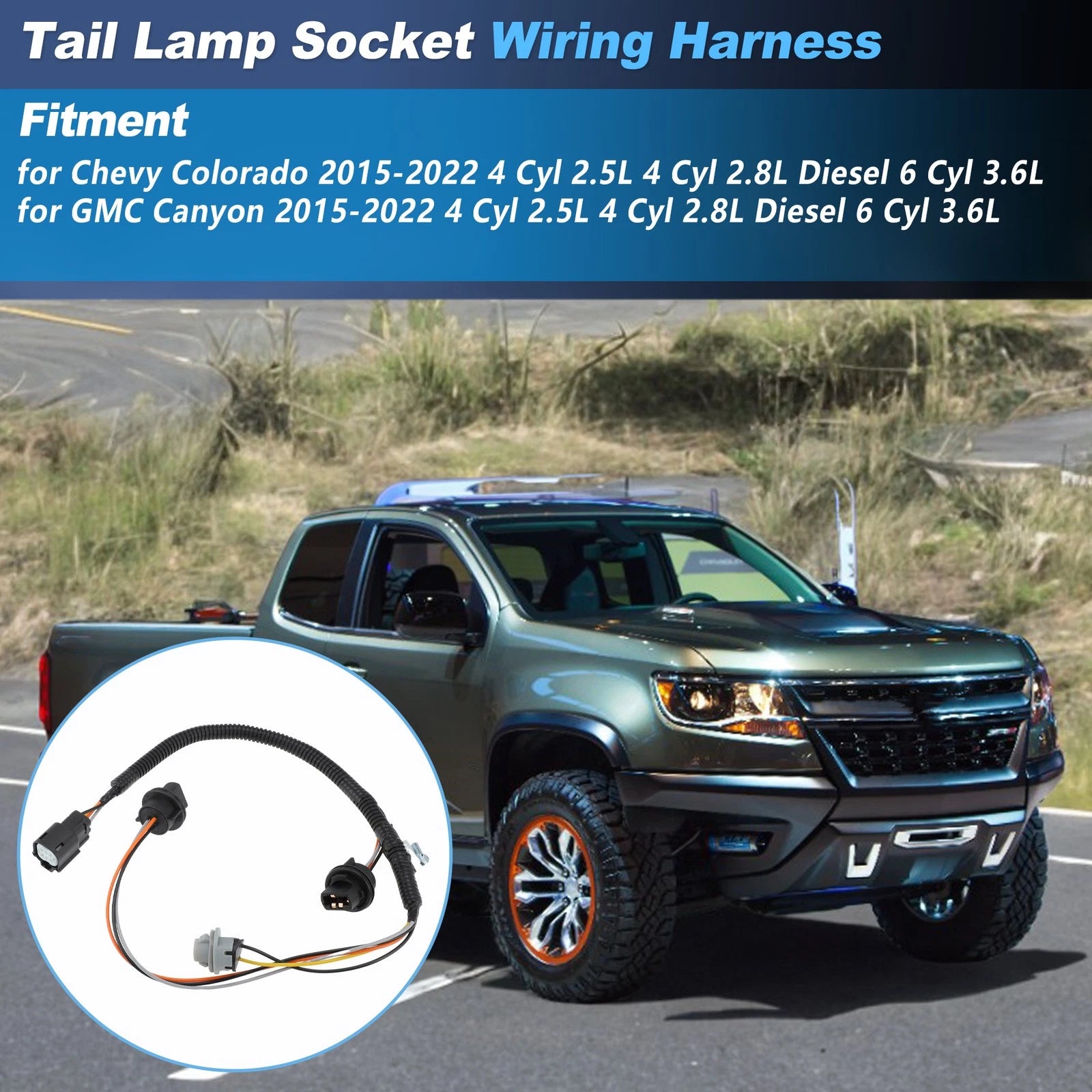 Tail Light Wiring Harness for Chevy Colorado, GMC Canyon (2015–2022)