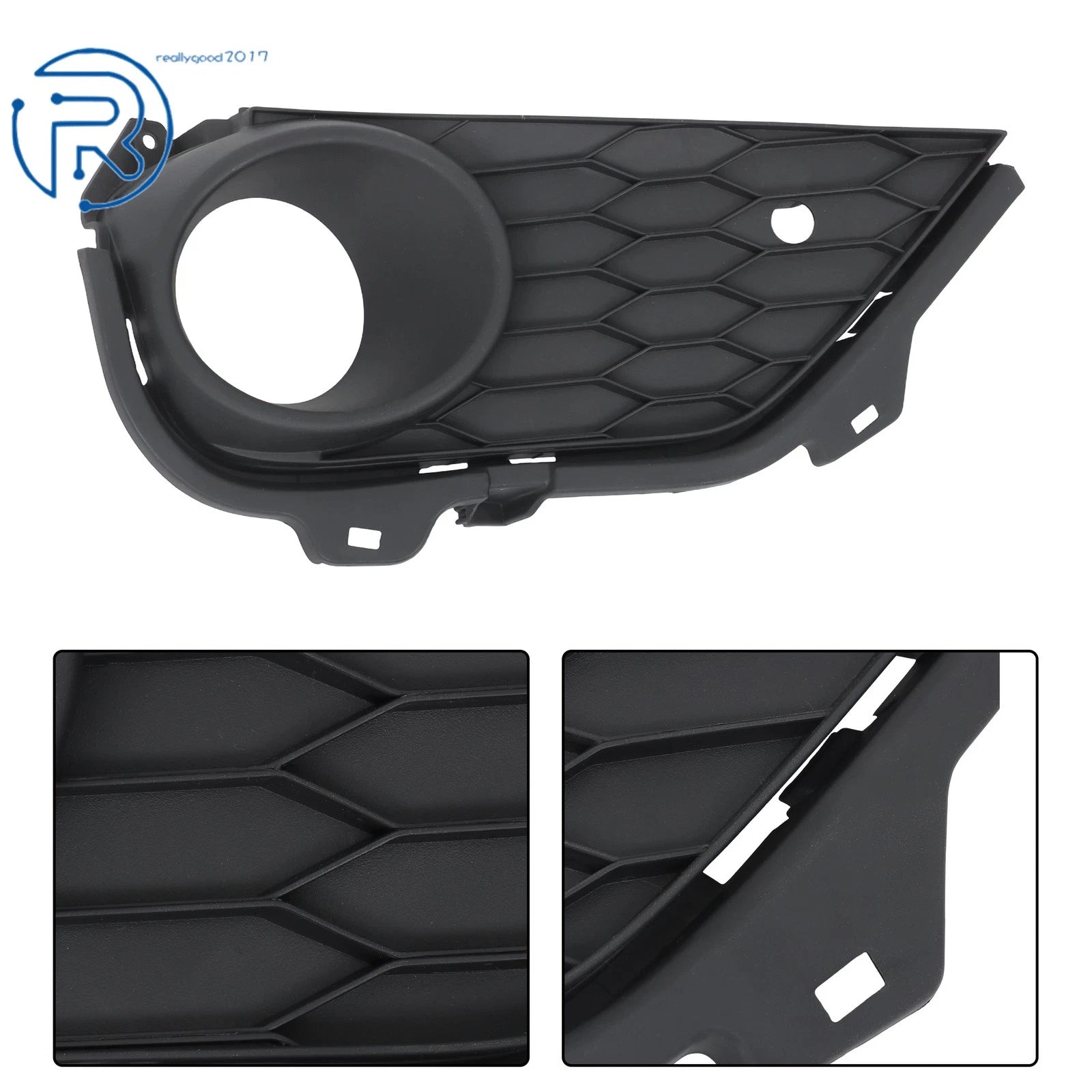 Fog Light Covers for Honda Pilot (2019-2022) Black Trim with Holes