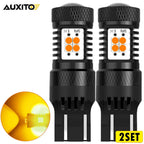 Set of 2 AUXITO 7440 7443 LED Yellow Amber Signal Turn Parking for