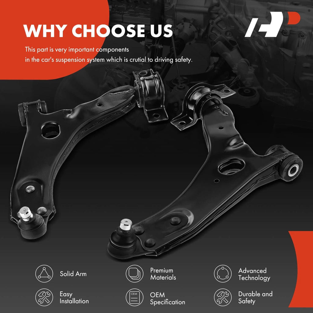 2X Front Lower Control Arm with Ball Joint for Ford Focus (2004-2011)
