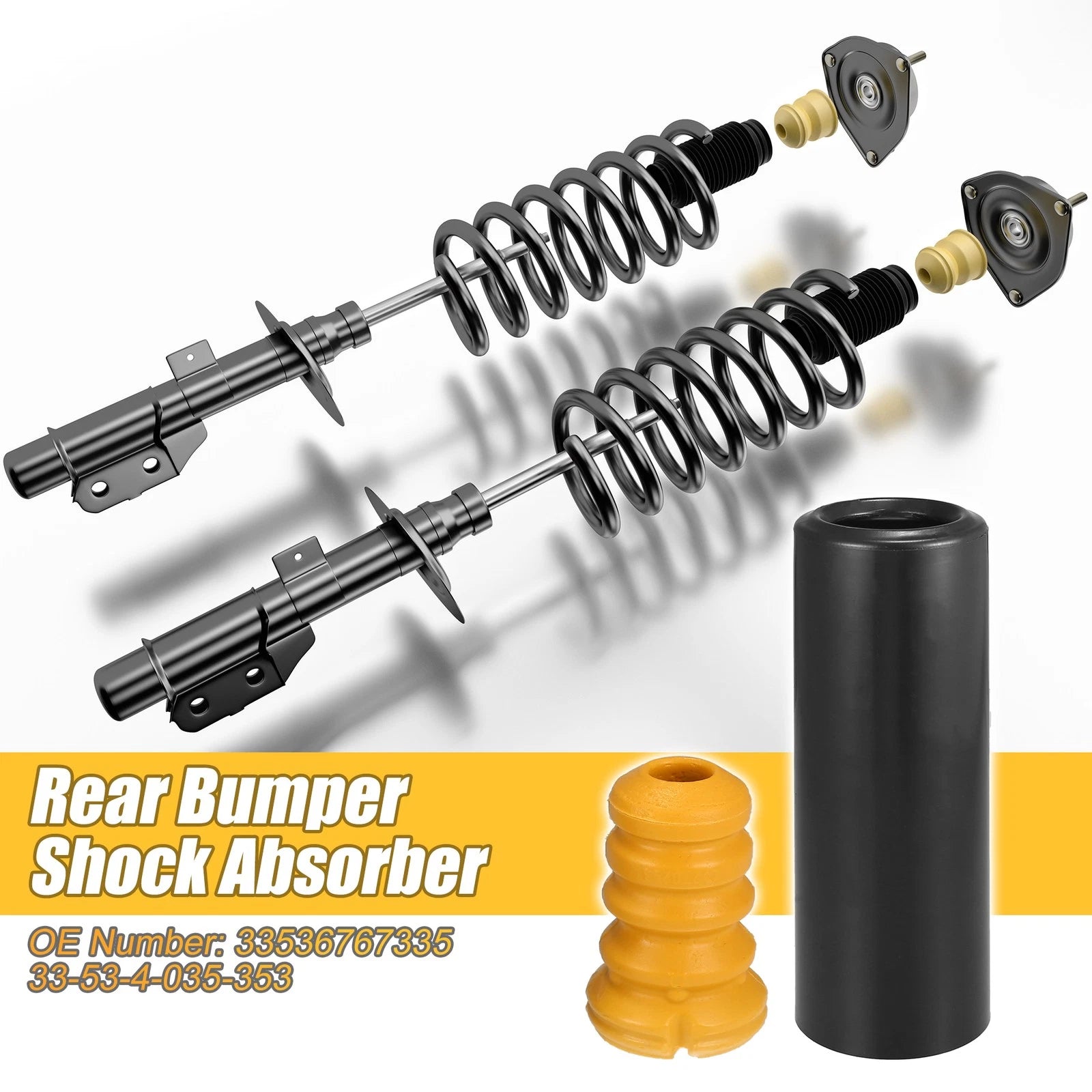 Set of 2 Rear Bumper Shock Absorbers for BMW (No. 33536767335)