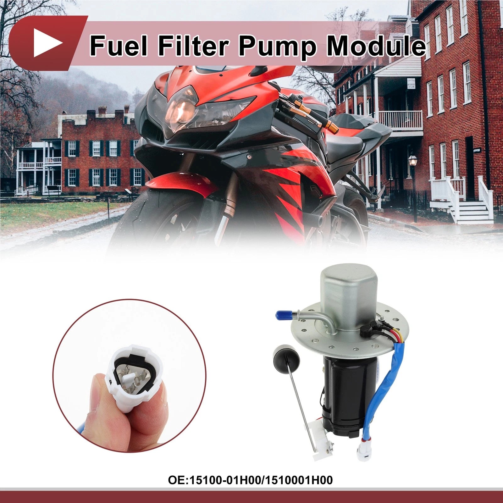 Electric Fuel Pump Assembly No. 15100-01H00 for Suzuki GSXR600 GSXR750 (2006–2007)