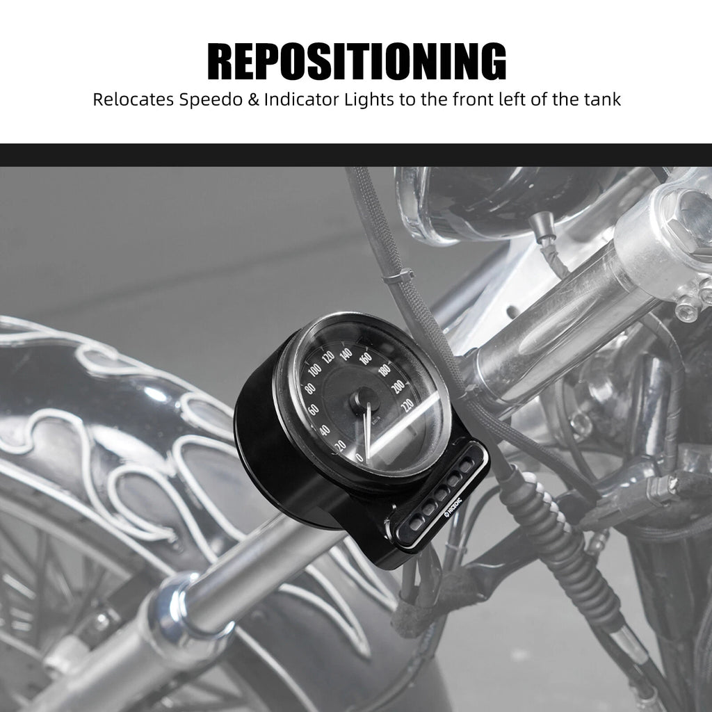 Speedometer Bracket Relocation Clamp for Harley Forty Eight XL1200X (2010–2023)