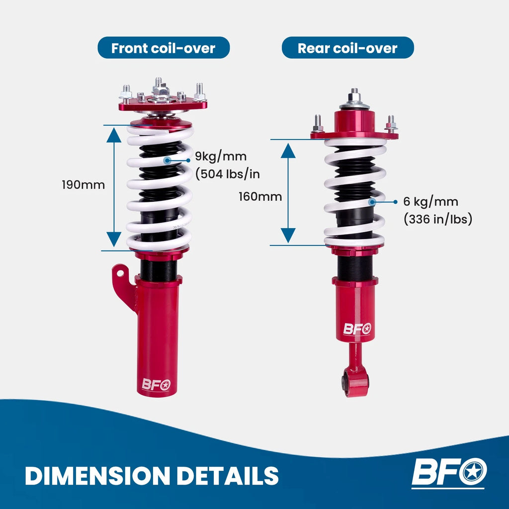 Adjustable Coilovers Lowering Kit for Mitsubishi Lancer FWD (2008–2017)