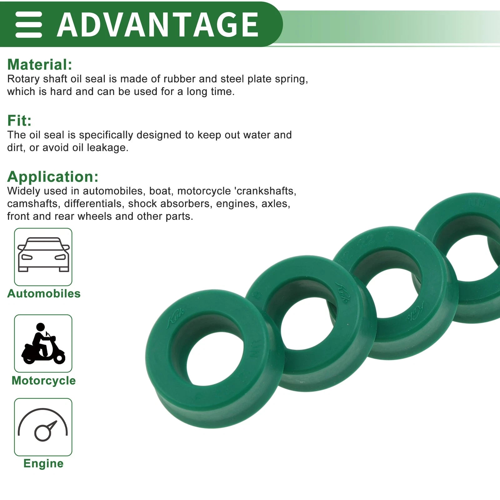 Set of 5 Oil Seal Rotary Shaft Seal 12x22x8mm for Various Models 