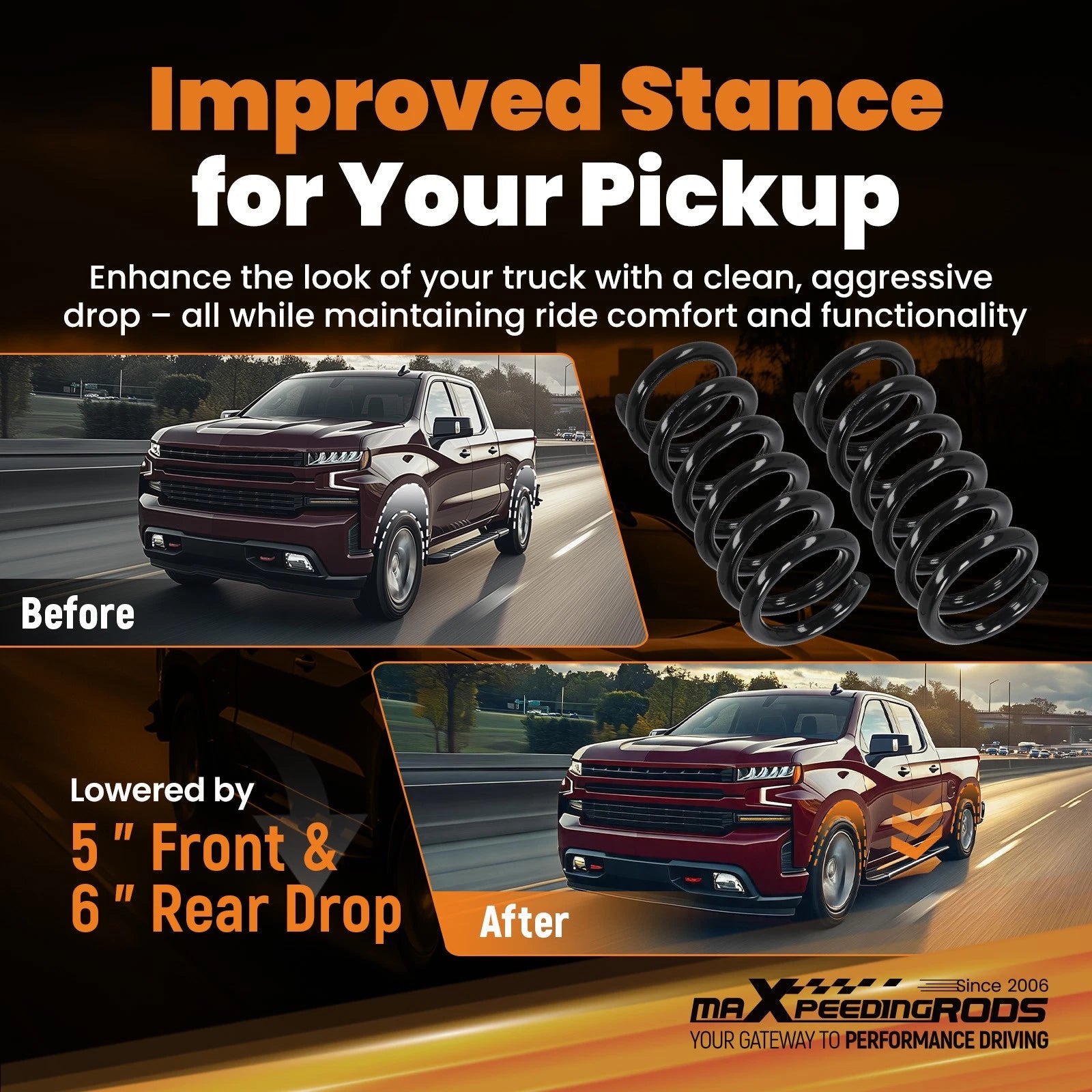 5"/6" Drop Kit for Chevy Silverado 1500 (1999–2007 Classic, 2WD/4WD V8)