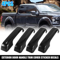 Set of 4 Gloss Black Door Handle Cover Trim for Ford F-150 F-250 F-350 