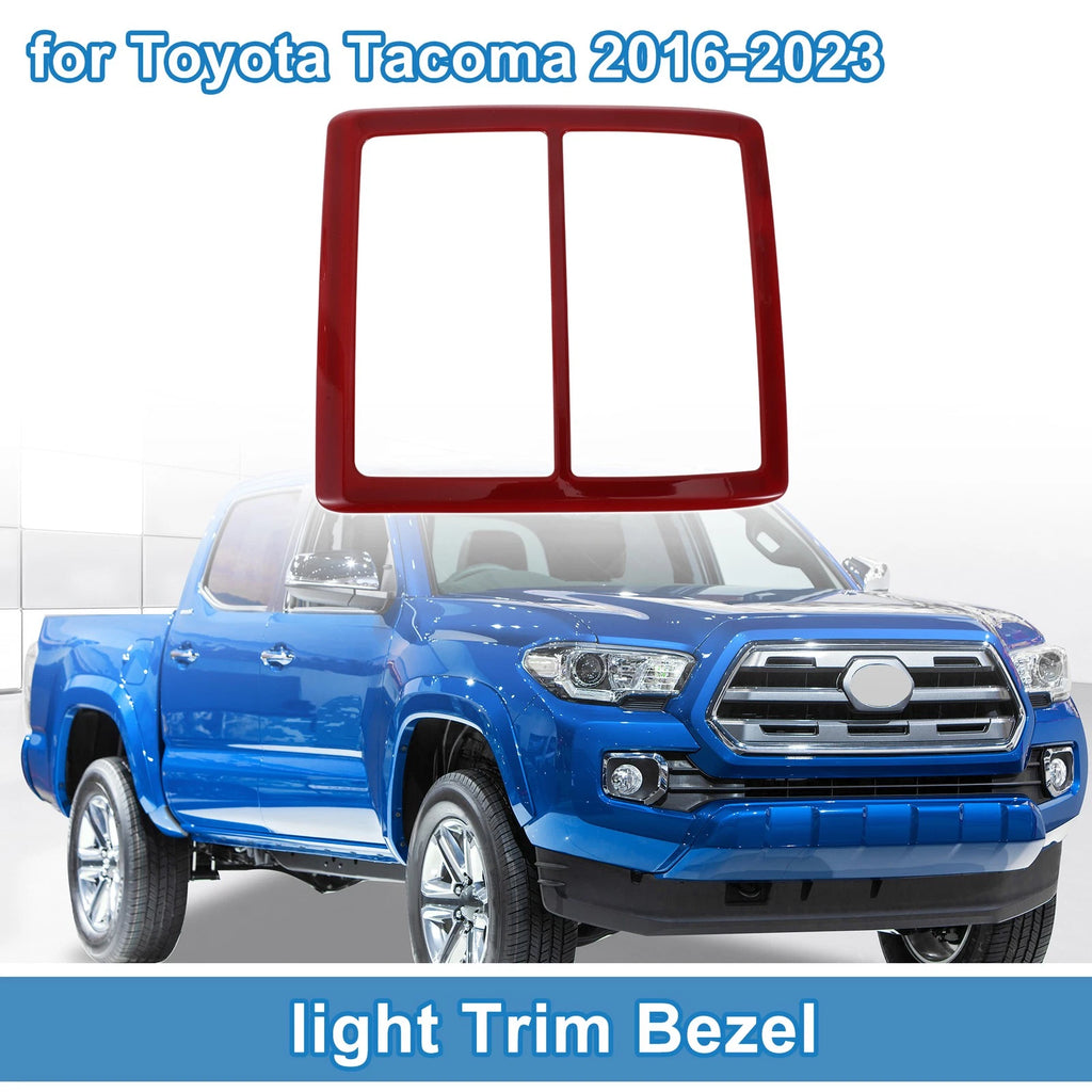 Front Row Headlight Trim Bezel for Toyota Tacoma (2016–2023) Red