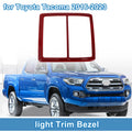 Front Row Headlight Trim Bezel for Toyota Tacoma (2016–2023) Red