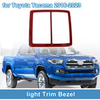 Front Row Headlight Trim Bezel for Toyota Tacoma (2016–2023) Red