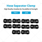 10x AN6 Nylon Braided Stainless Fuel Oil Line Hose Clamp for Universal