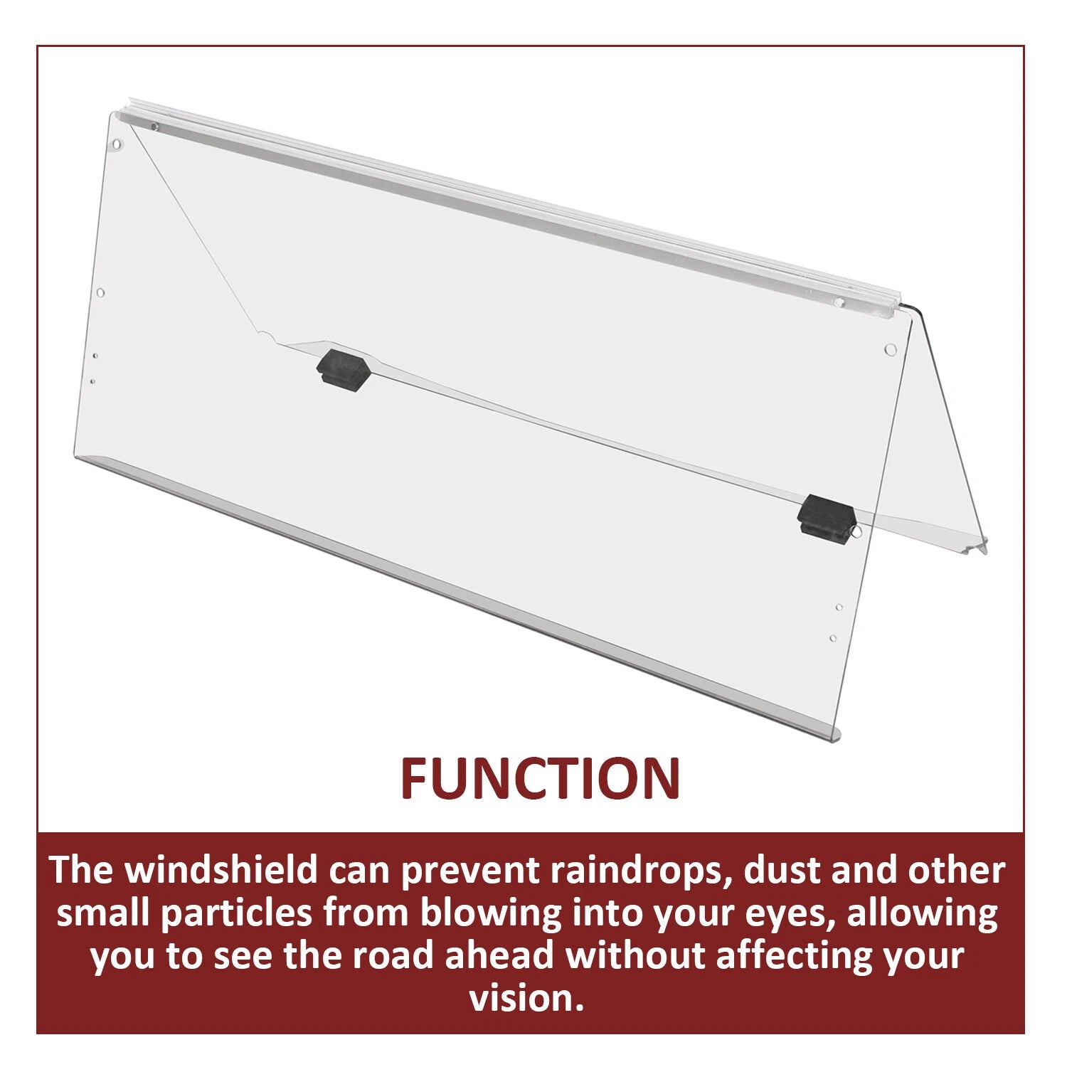 Folding Windshield for Yamaha Drive G29 (2007–2016) Clear Windscreen