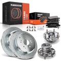 Rear Drilled Brake Rotor & Pad Set for Honda Odyssey (2002–2004)