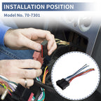 Set of 2 Car Stereo CD Player Wiring Harness 70-7301 for Hyundai Accent (2000–2005)