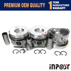 Set of 3 STD Pistons and Rings for Deutz F3L2011 BF3L2011