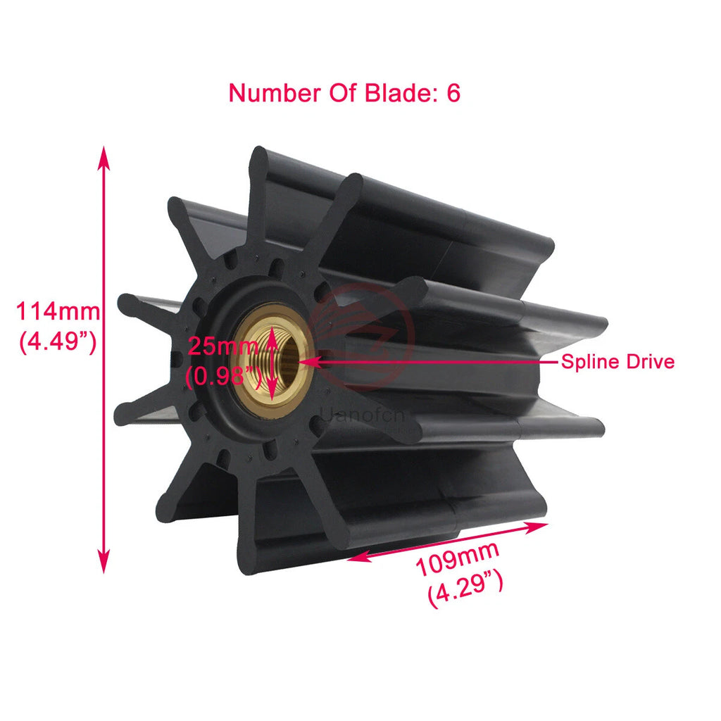 Water Pump Flexible Rubber Impeller for Sherwood 22000K CEF 500179