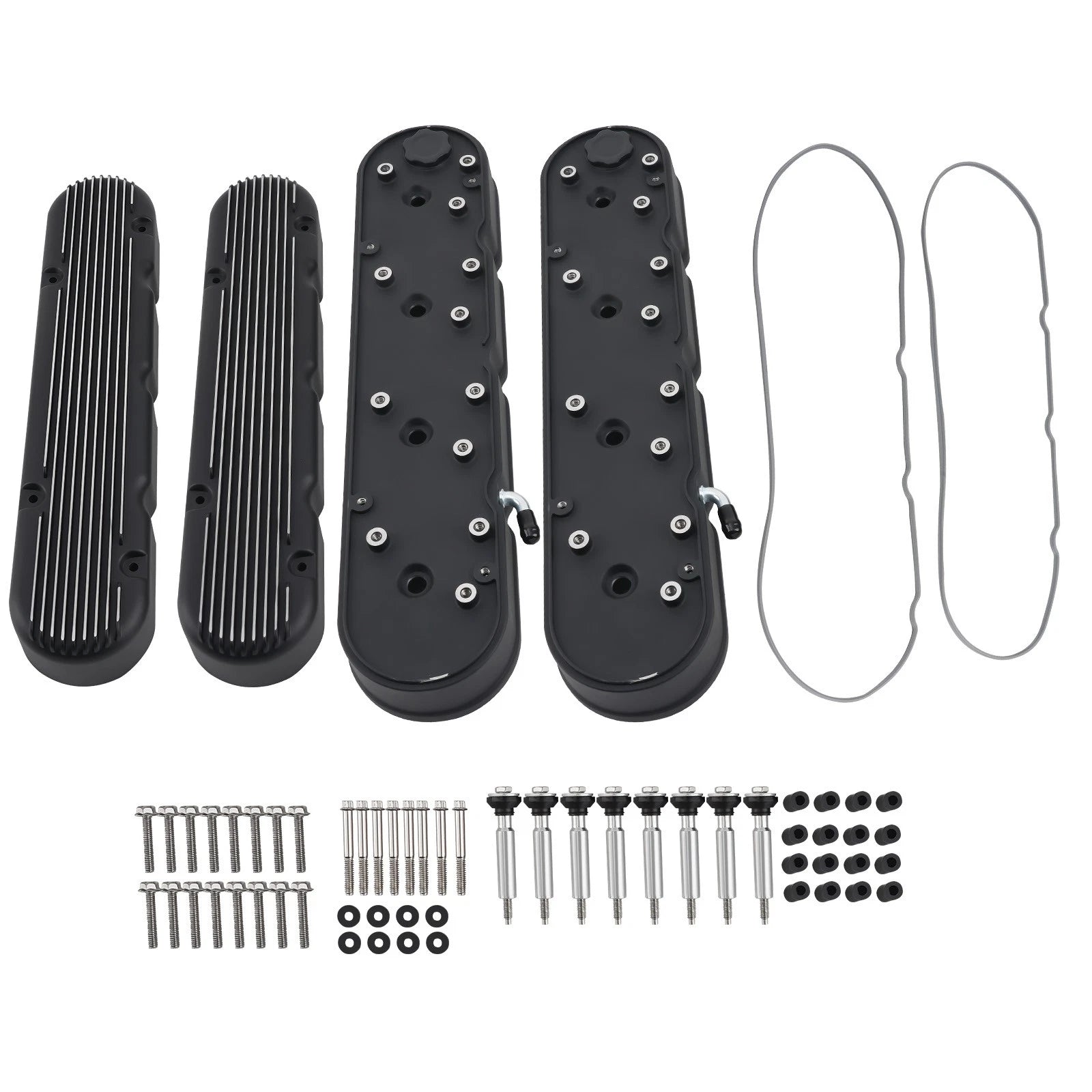 Fabricated Aluminum Valve Covers for LS Engines (LS1, LS2) 80822BK