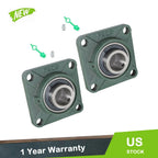 2X Pillow Block Flange Bearing for UCF208-24 (1-1/2" Bore)
