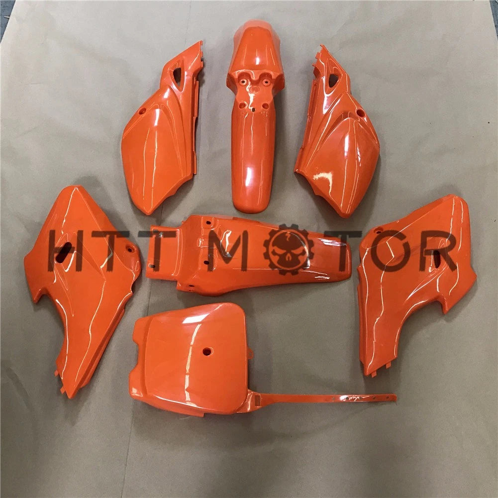 7X Orange Plastic Fairing Body Cover Kits for Baja Dirt Runner 125 (2010–2015)