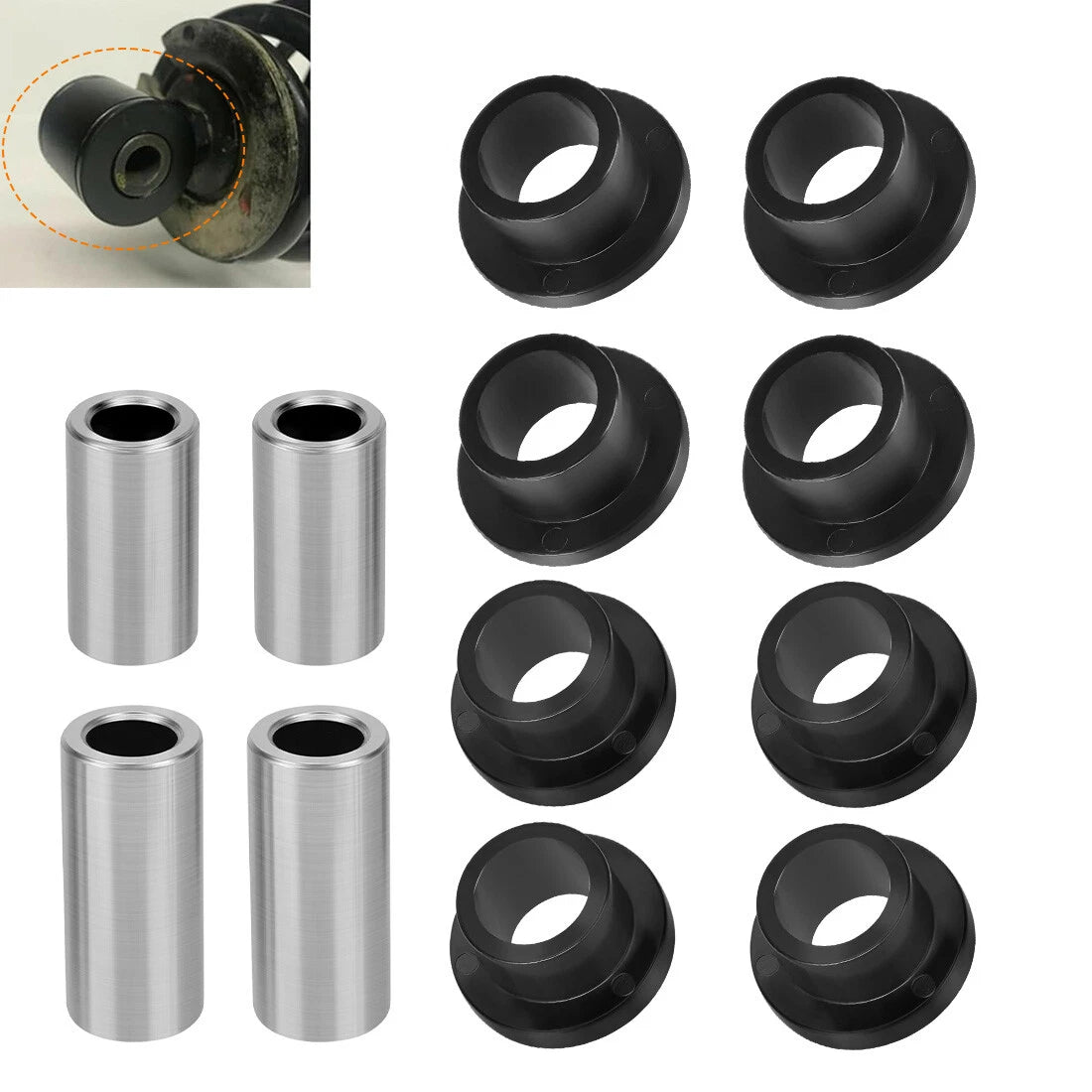 Front Shock Bushing Sleeve Kit for Polaris Sportsman 550 850 1000 (2008–2021)