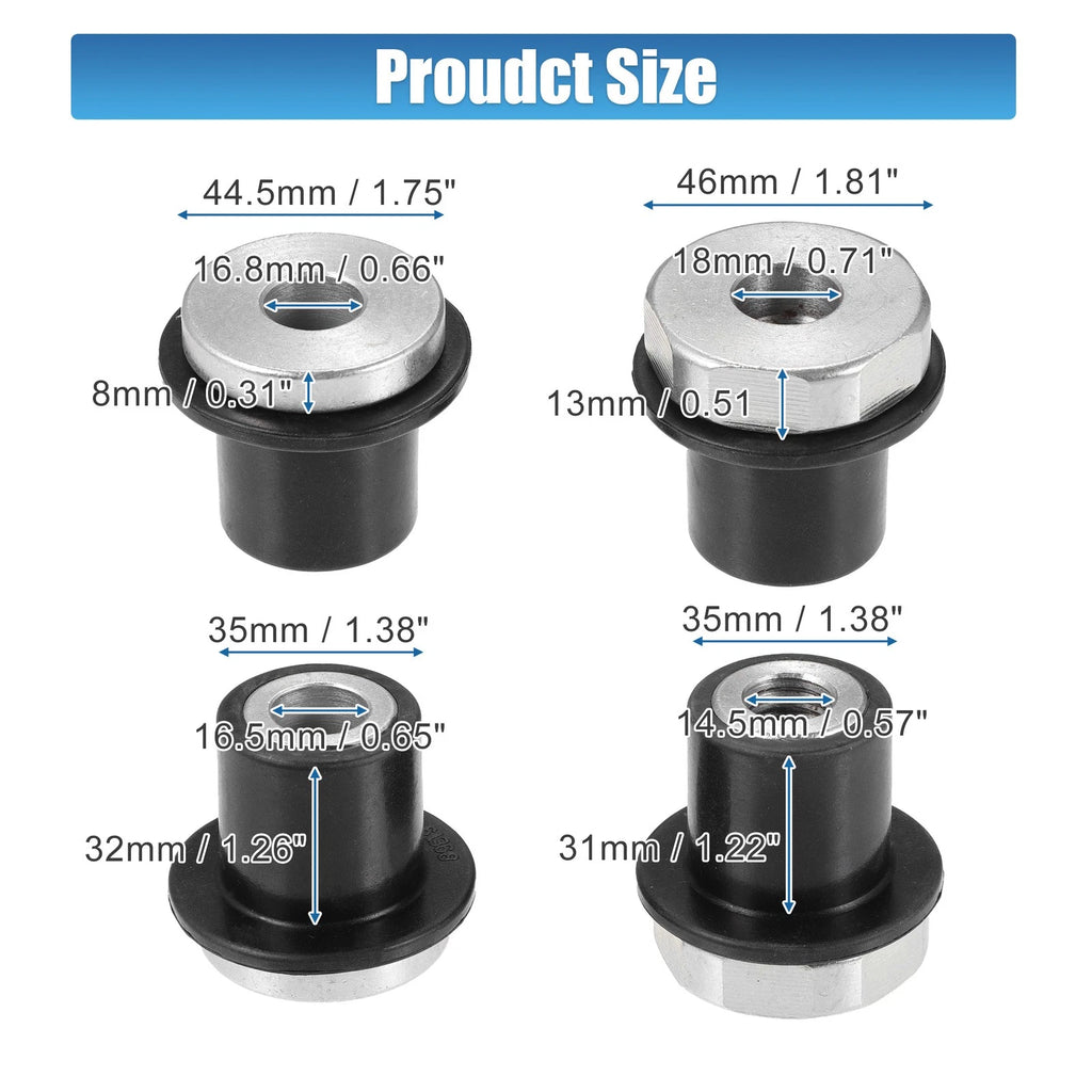 Set of 4 Steering Rack and Pinion Mount Bushings NO. 52106728AC for Dodge Ram