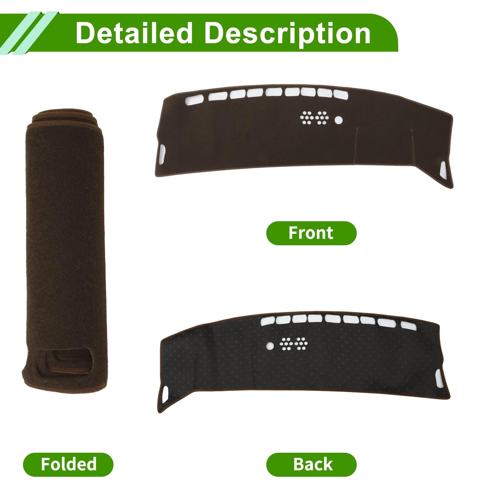 Dashboard Cover for Kia Niro (EV/PHEV/HEV) (2023–2025) Brown Polyester