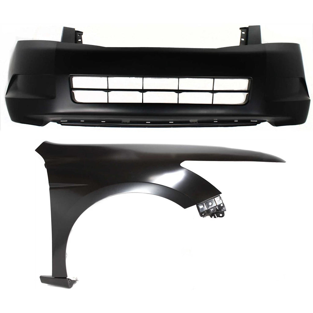 Bumper Cover Kit for Honda Accord Sedan (2008–2010) Front Primed