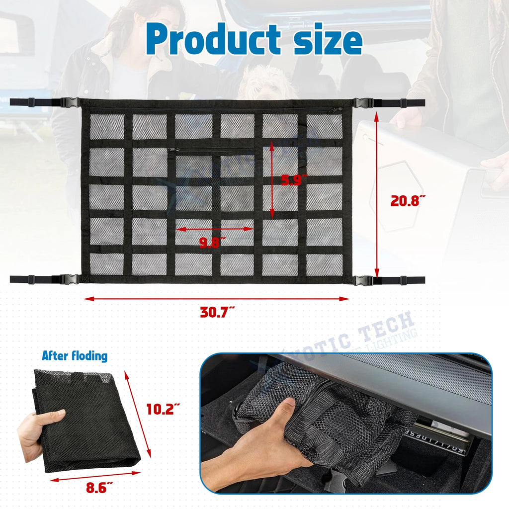 Cargo Net Pocket Roof Storage Organizer for Honda Civic (2016-2025)