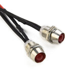 10X 8mm 12V LED Warning Light for Car Truck Boat (Waterproof)