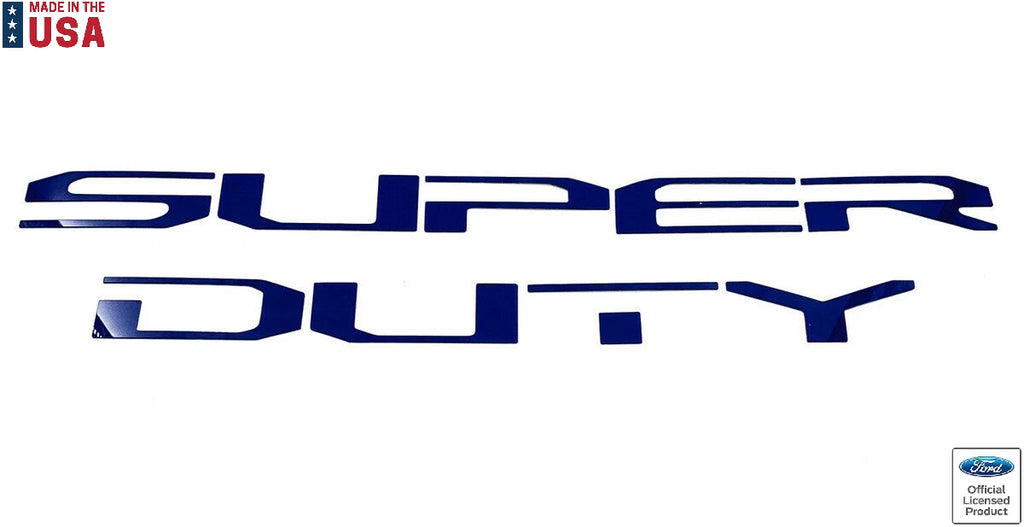 Tailgate Insert Letters Blue Premium for 2020-2022 Ford Super Duty