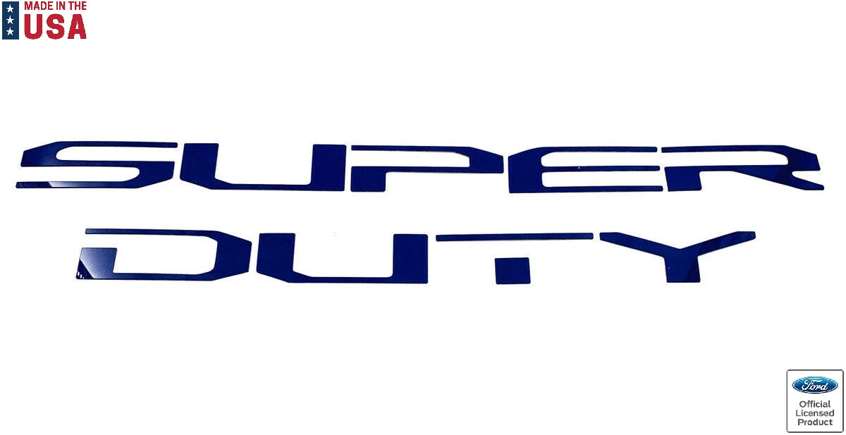 Tailgate Insert Letters Blue Premium for 2020-2022 Ford Super Duty