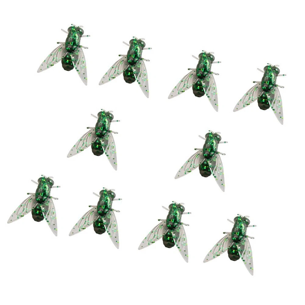 Soft PVC Fly Lure for Small Fish in Freshwater (12cm Length, 7.5cm Width)