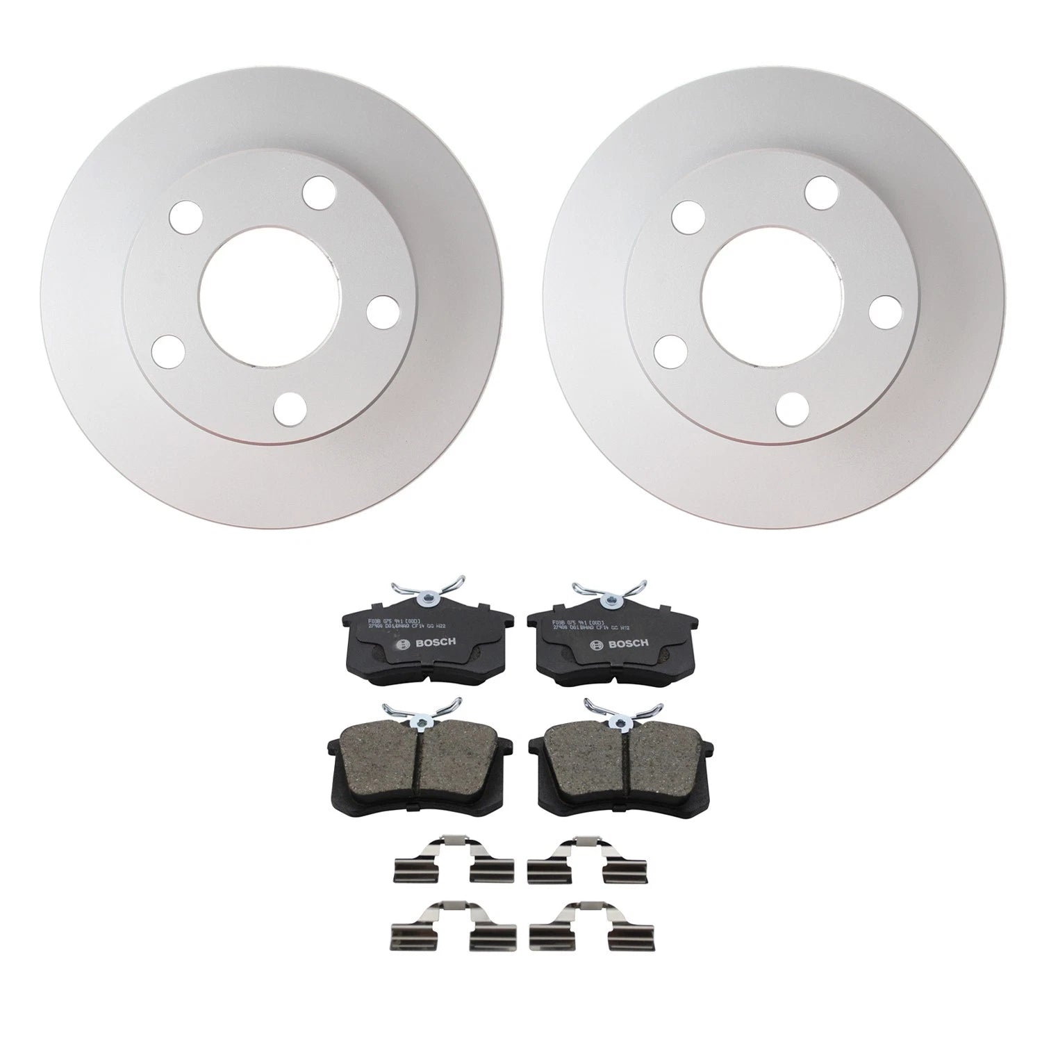 Hella Rear Rotor & Bosch QuietCast Ceramic Brake Pad Kit for A6 Quattro (1999–2001)