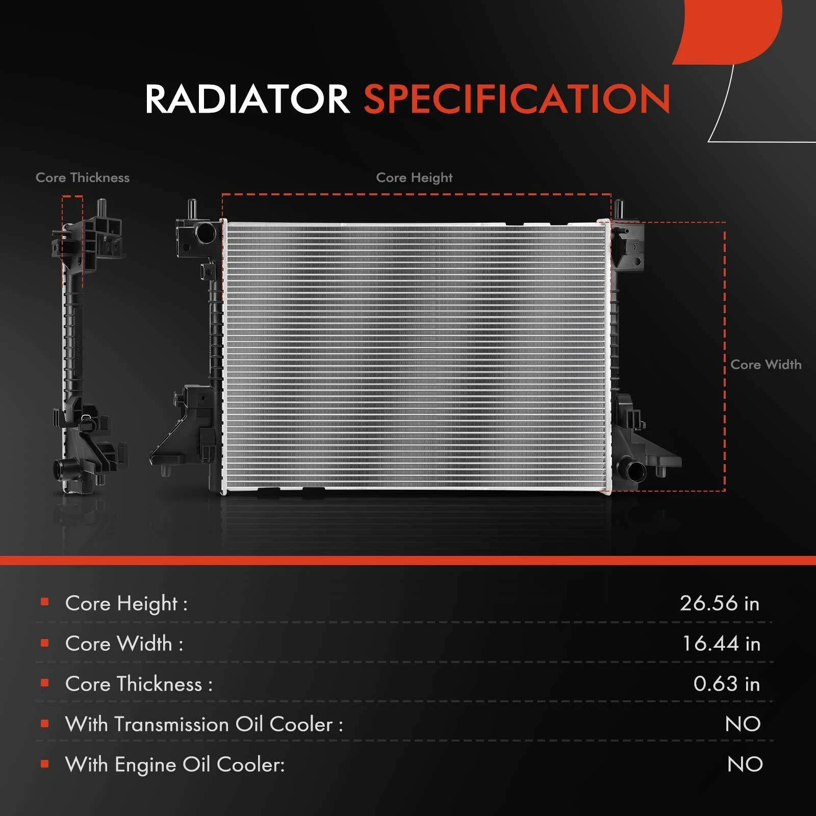 Aluminum Radiator for Chevrolet Volt (2011-2015)