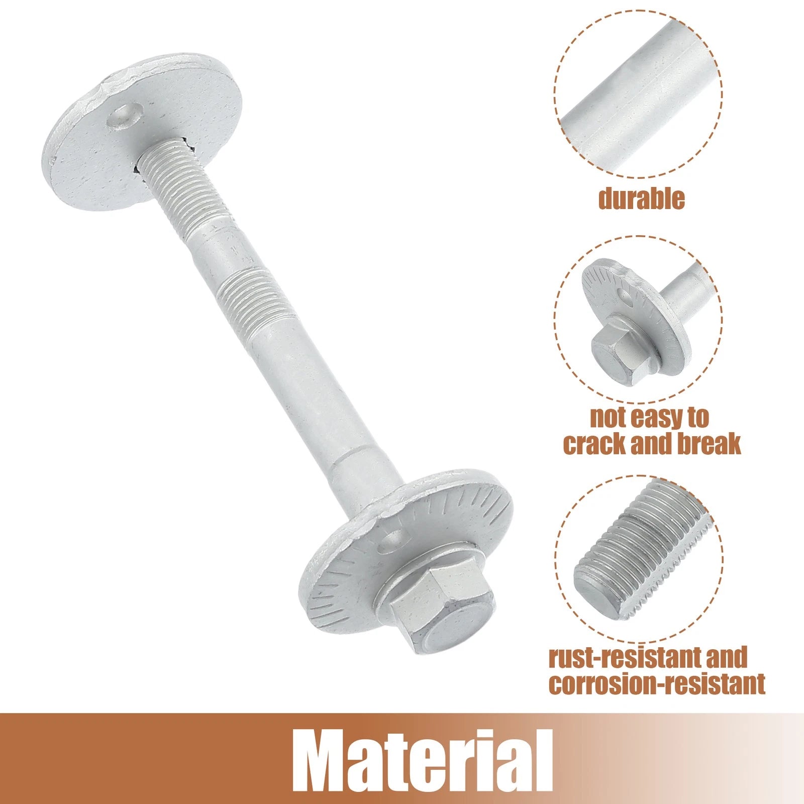 Set of 2 Eccentric Alignment Camber Bolts for Toyota FJ Cruiser (2006–2023)
