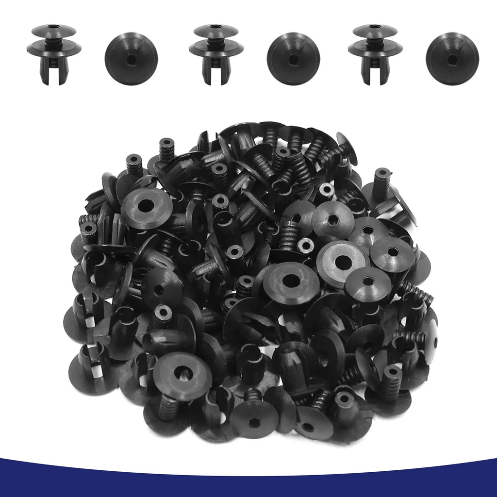 Set of 50 10mm Plastic Rivets Clips for Volkswagen 