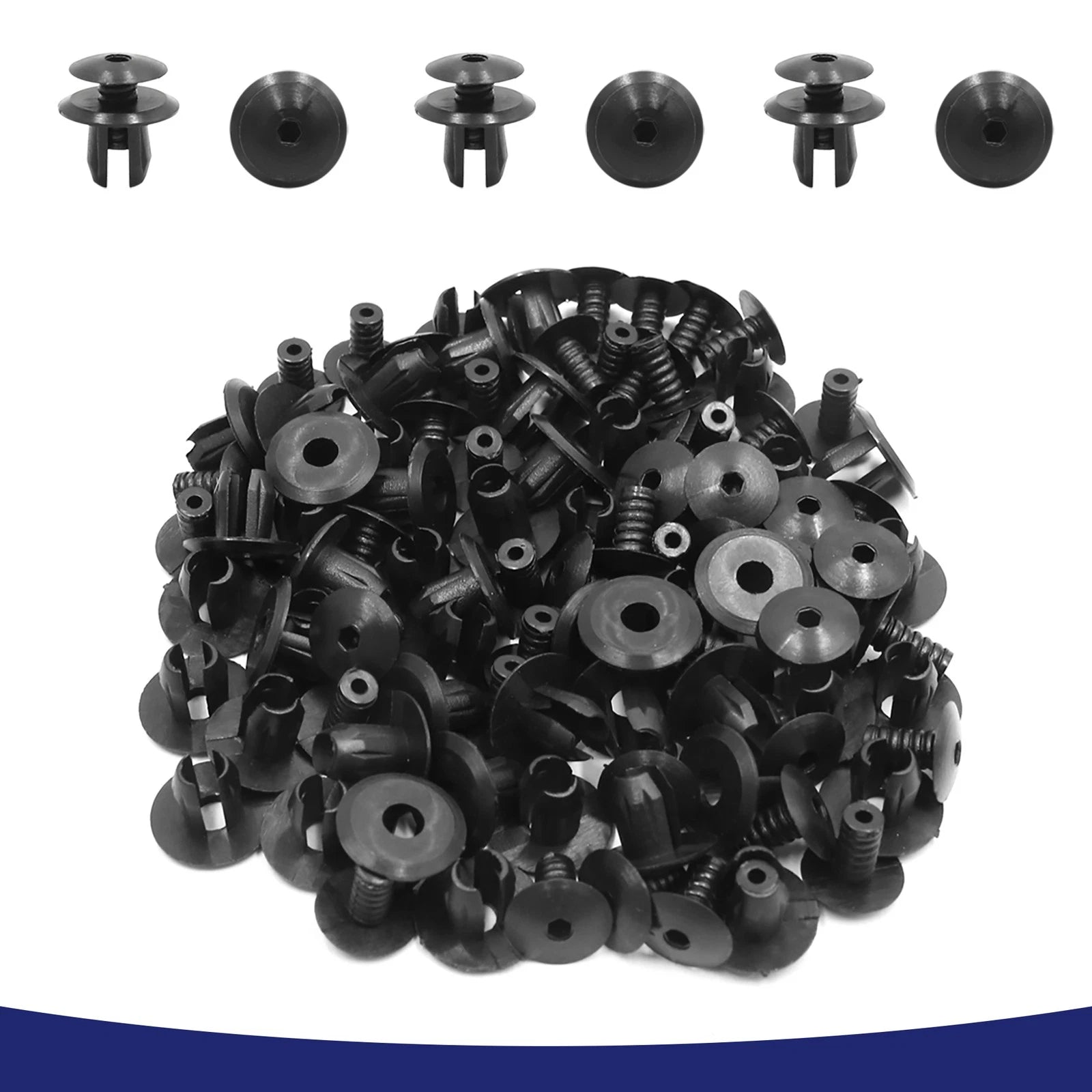 Set of 50 10mm Plastic Rivets Clips for Volkswagen 