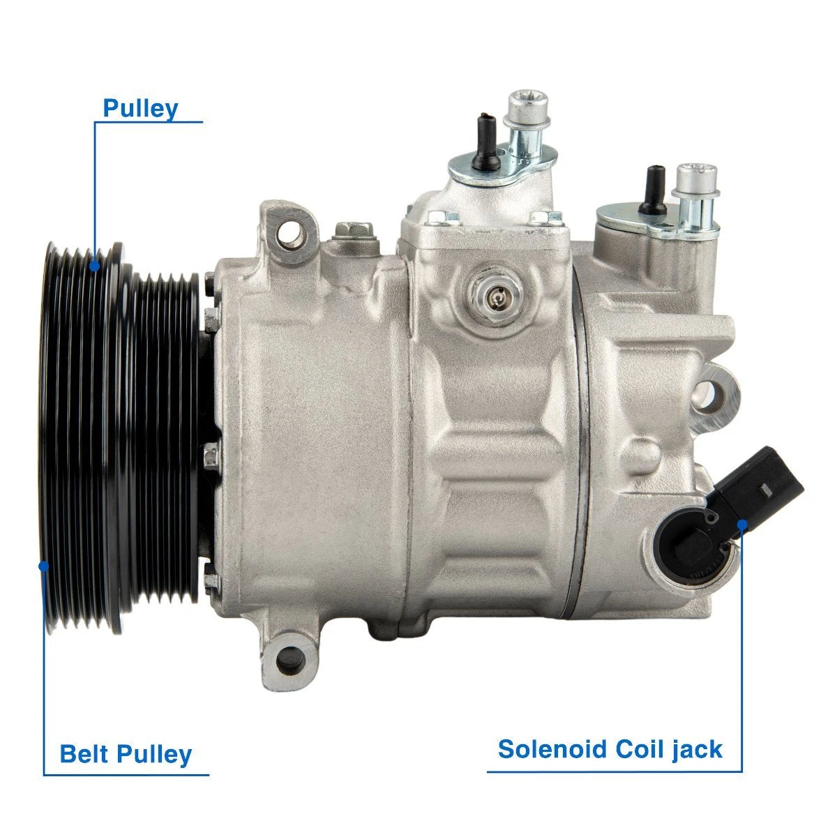 AC Compressor with Clutch for Volkswagen Beetle Jetta Golf Passat (2006–2014)