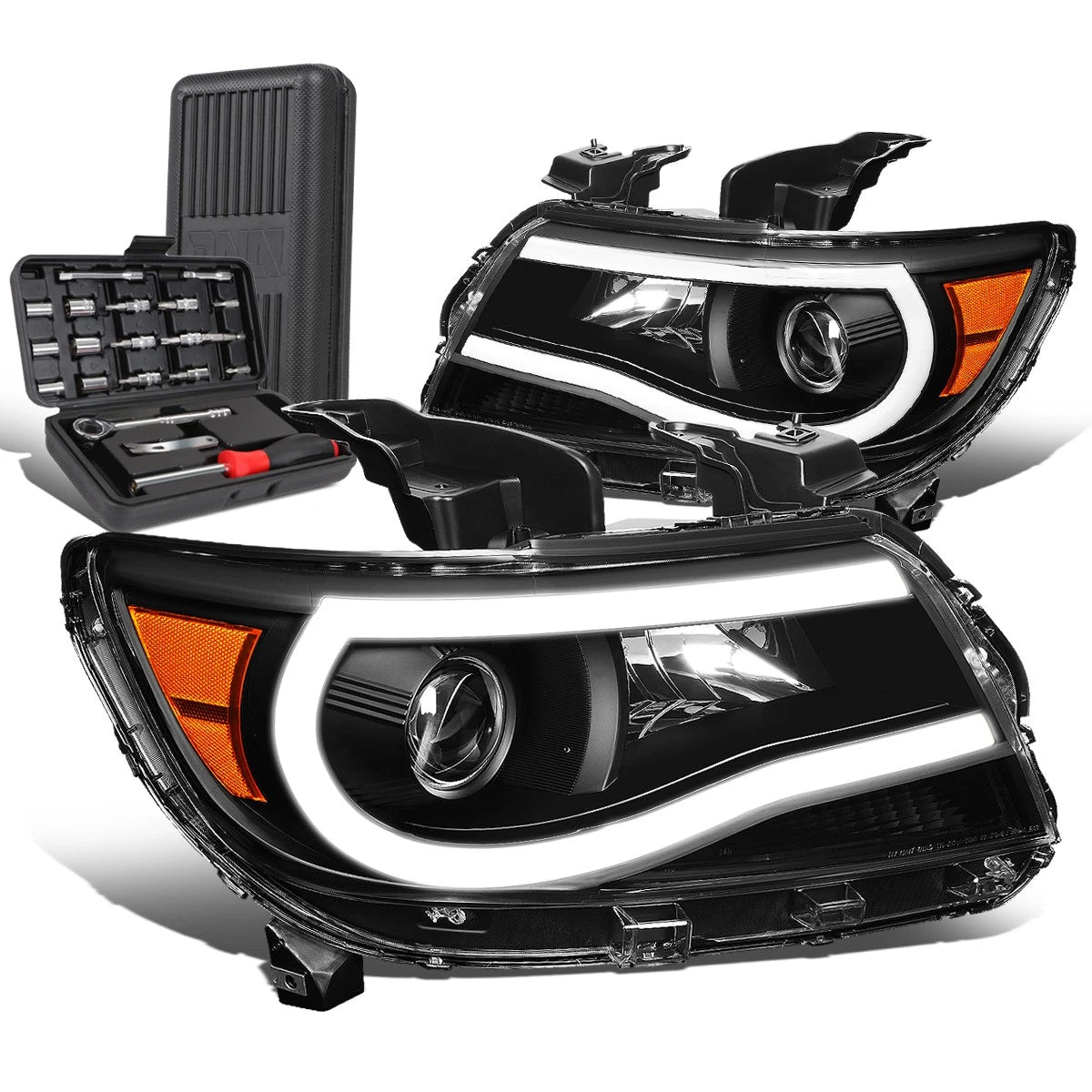 3D LED DRL Bar Projector Headlights for Colorado (2015–2023)