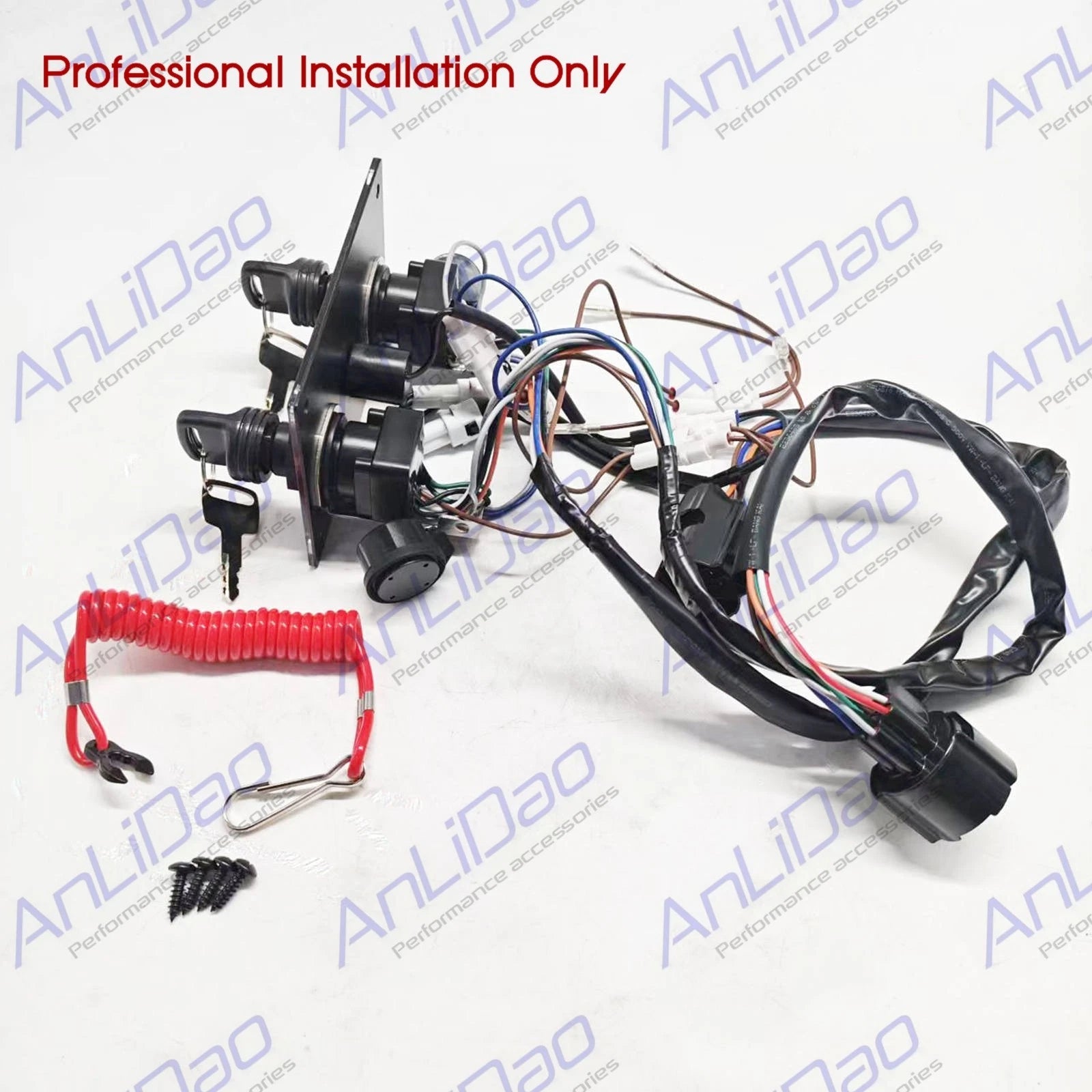 Dual Ignition Key Switch Panel Assembly for Suzuki Outboard (37100-96J14)