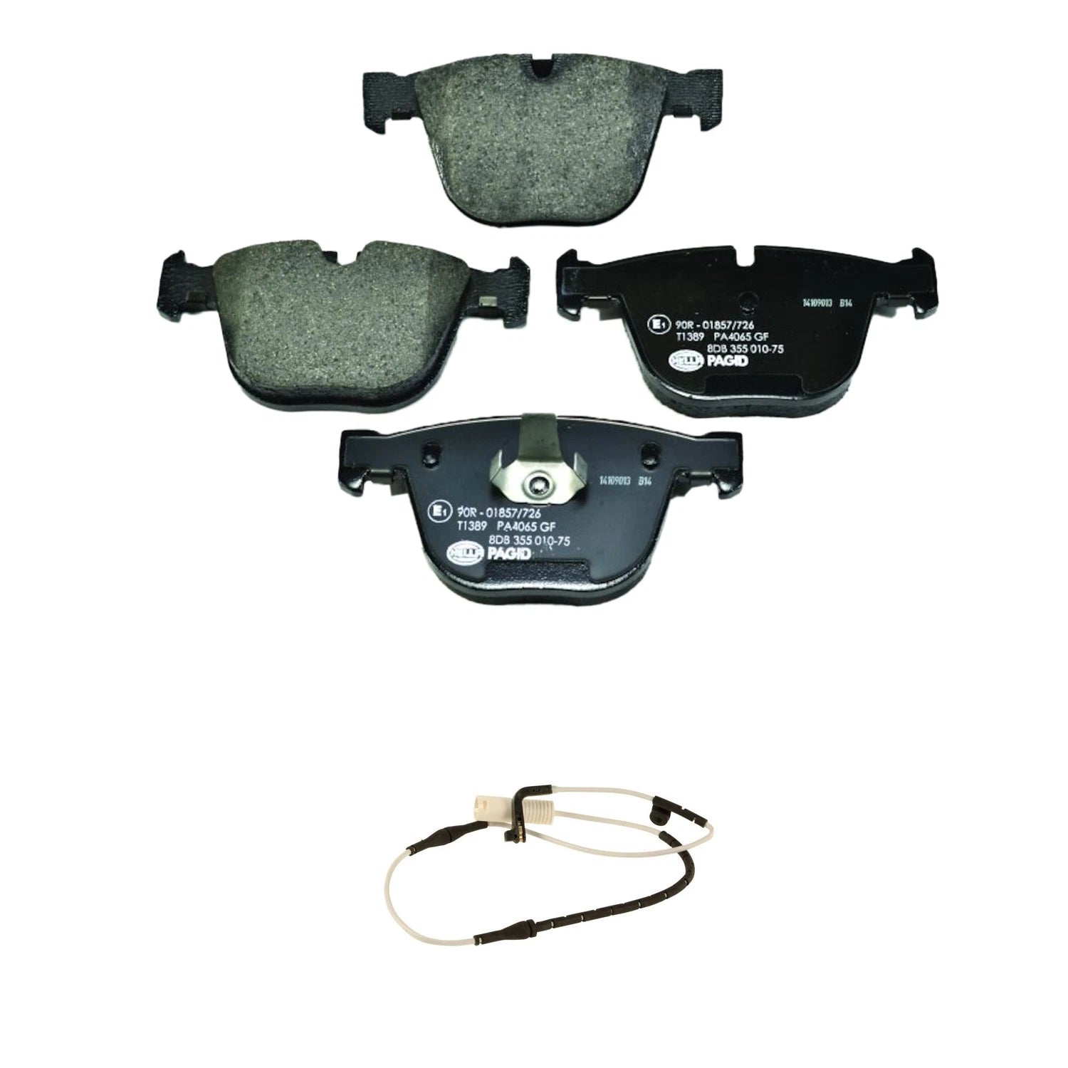 Hella Rear Low-Met Disc Brake Pad w/Sensor for BMW E65 E66 (2002–2008)