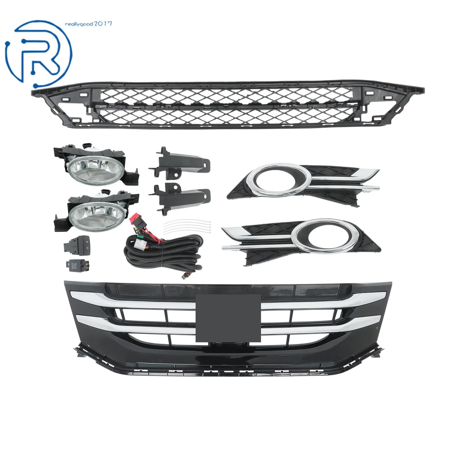 Upper Lower Grille & Fog Light Package for Honda Odyssey (2015-2017)