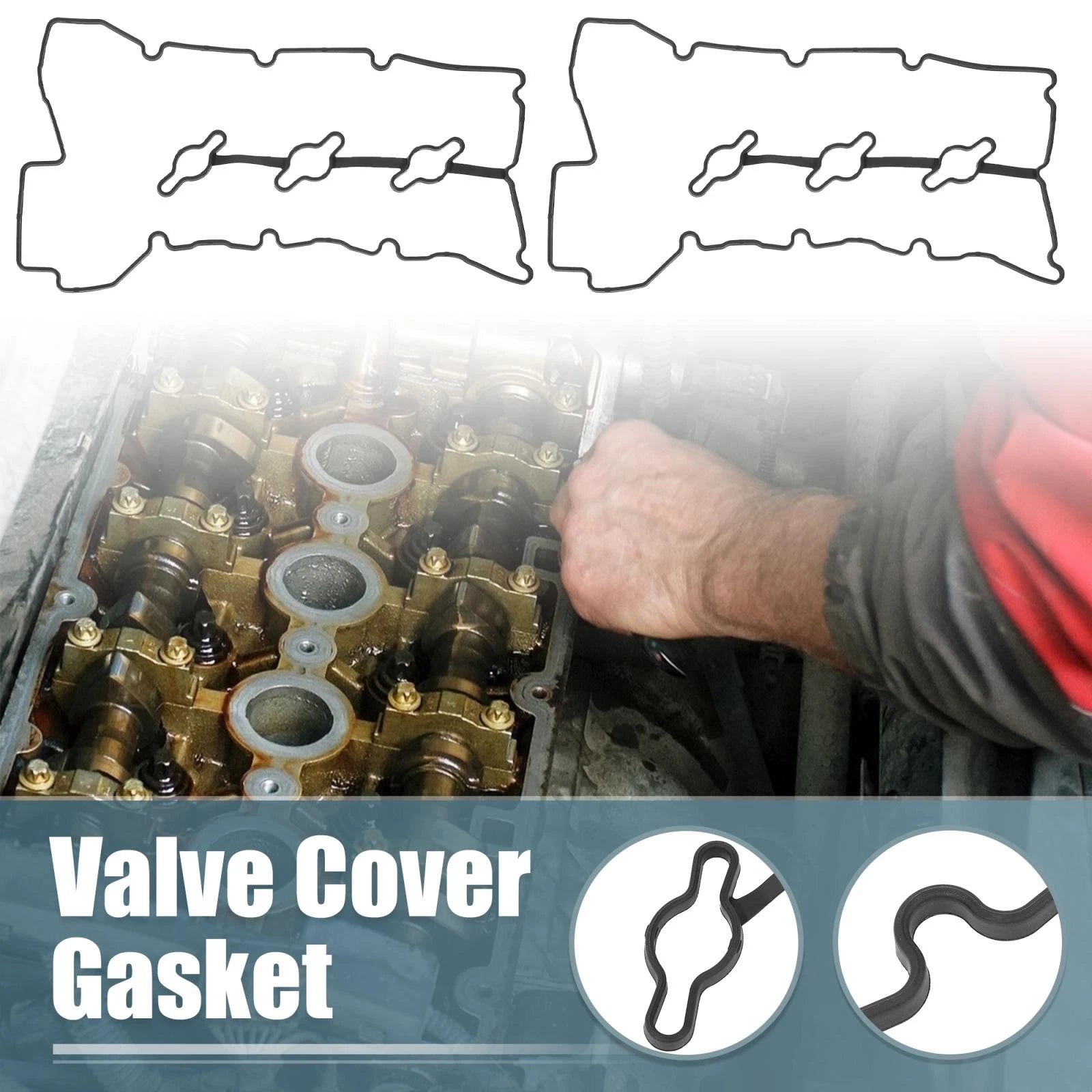 Engine Valve Cover Gasket Set for Kia Sedona (2006–2010) 3.8L V6, Hyundai 3.3L