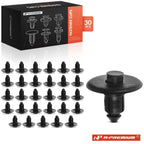 9mm Nylon Cowl Push-Type Retainer Fasteners for Lincoln Pontiac (30-Piece)