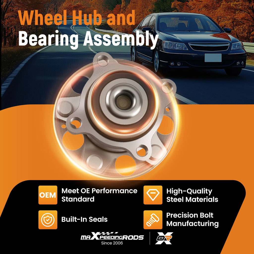 Set of 2 Rear Wheel Hub Units for Honda Accord TSX (2008–2014) 42200TR0A02