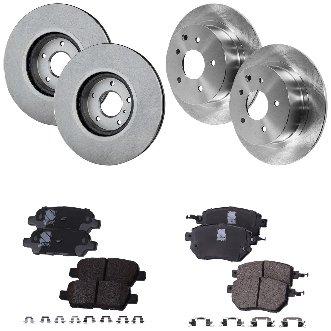 Brake Disc Rotors and Pads Kit for Nissan Maxima Altima (2005–2006)