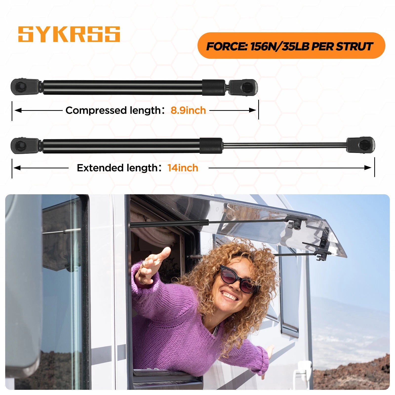 Gas Strut Shock Lift Support for Leer Camper Shell (2014-2016)