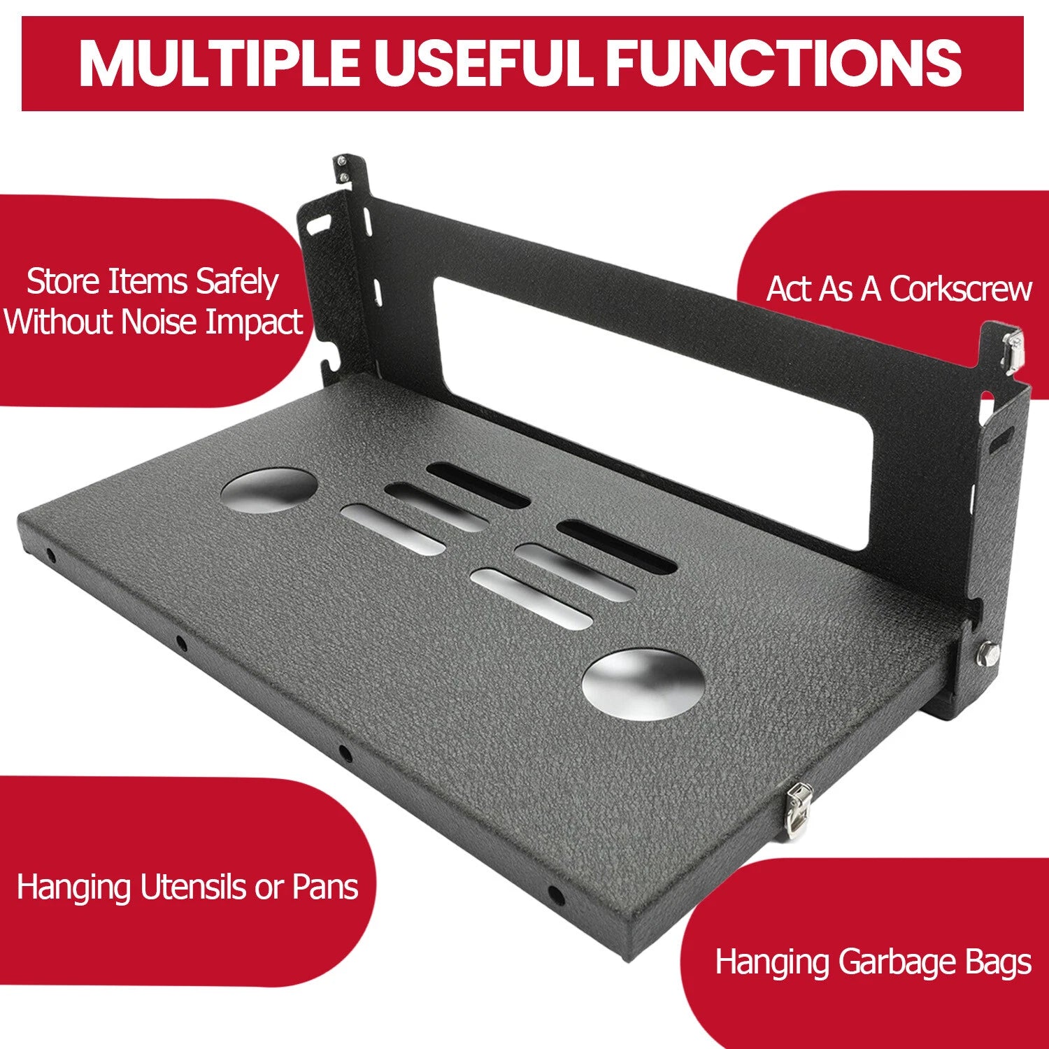 Rear Door Tailgate Table Cargo Shelf Rack for Jeep Wrangler JK JKU (2007–2019)