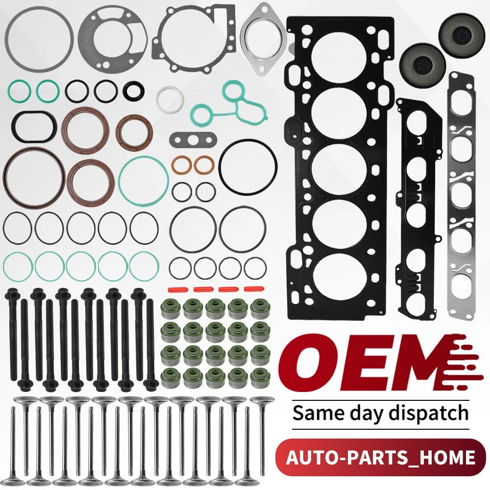 MLS Head Gasket Seal Kit & Bolt & Valves for Volvo C30 C70 S40 S60 V50 V60 (2004–2015)
